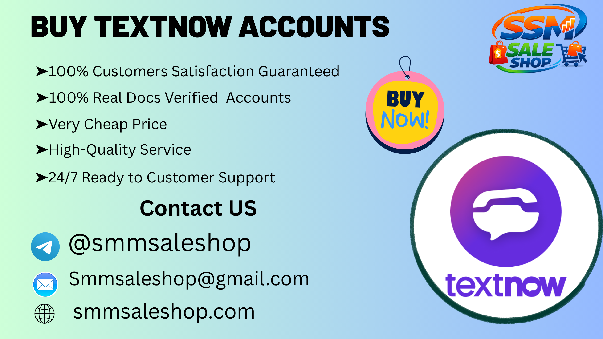 Buy TextNow Accounts